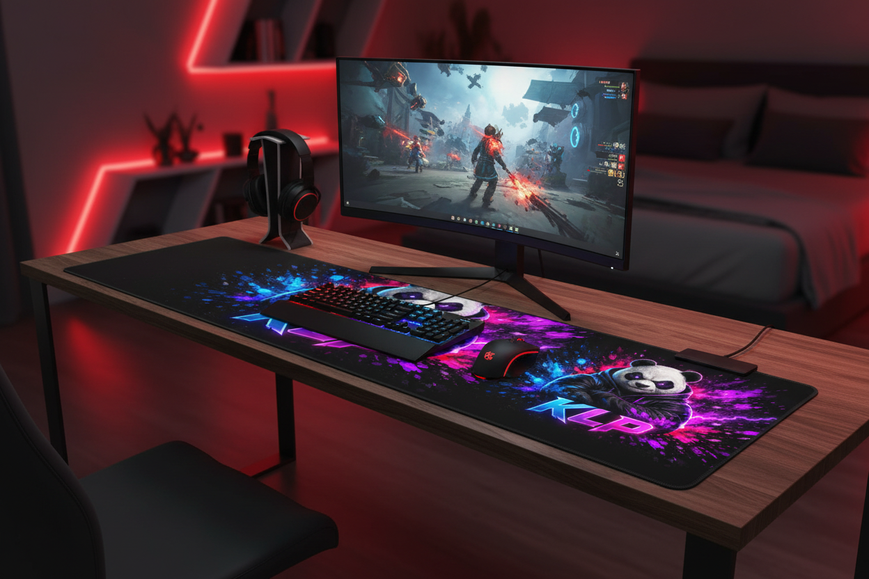 Tapis de Bureau & Souris Gaming KLP – Le Setup Parfait