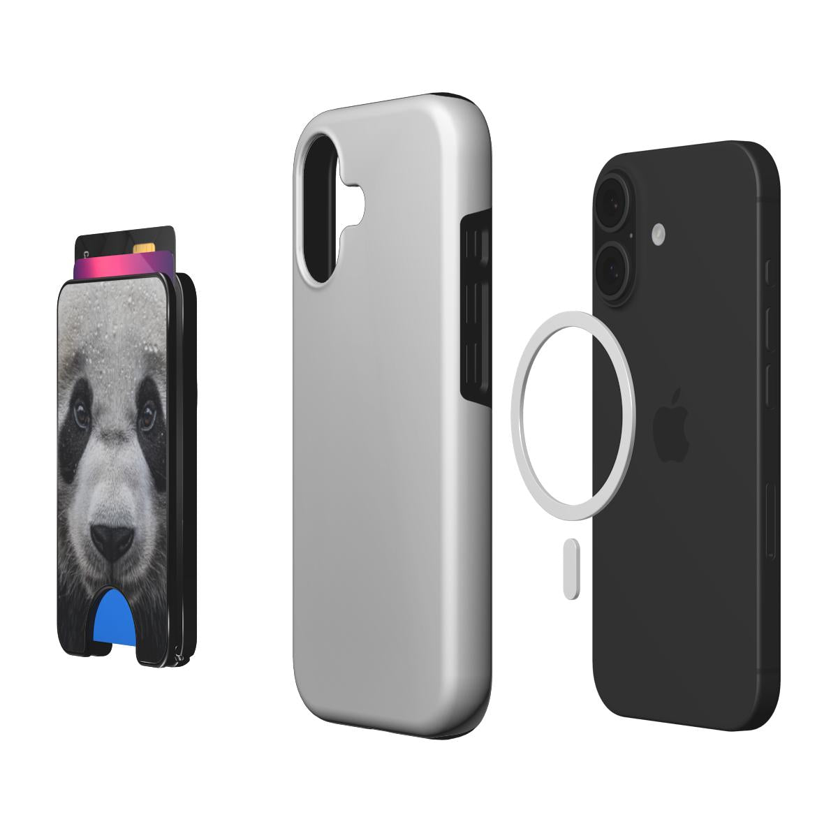 Portefeuille Magnétique KLP Panda Réaliste – MagSafe