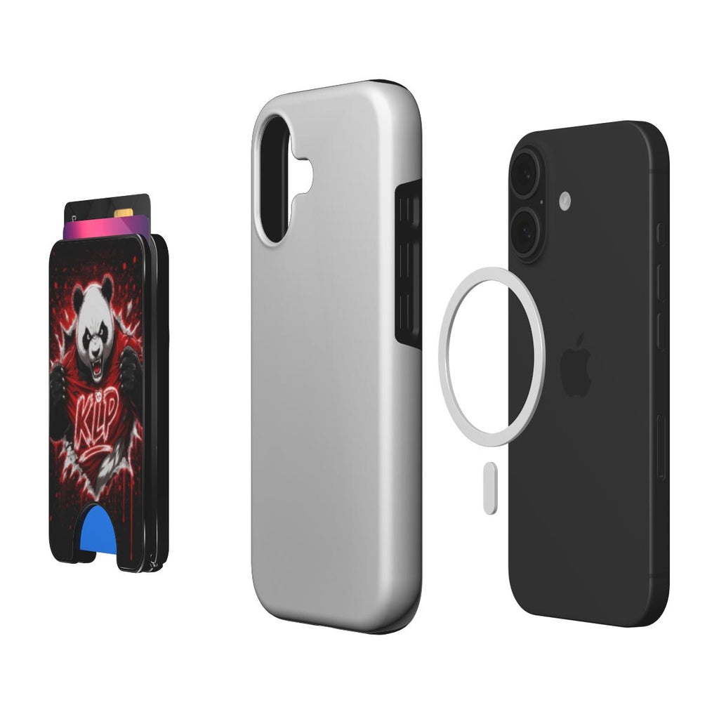Portefeuille Magnétique KLP Panda Rage Rouge – MagSafe